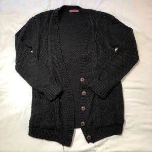 Oversized cable knit cardigan
